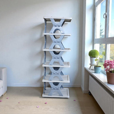Creative 6 layer Foldable shoe rack | Portable Storage Organizer for Home & Office