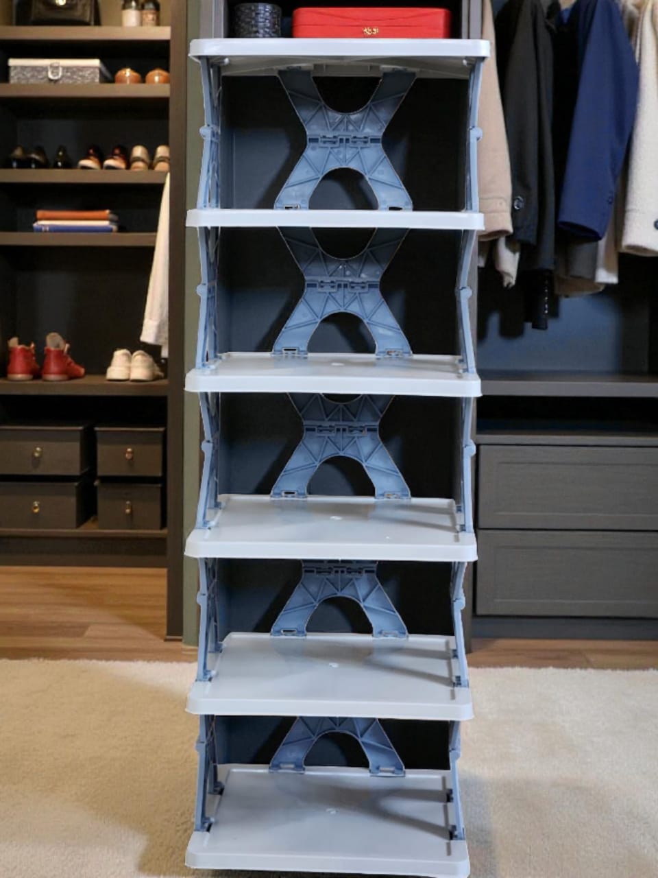 Creative 6 layer Foldable shoe rack | Portable Storage Organizer for Home & Office